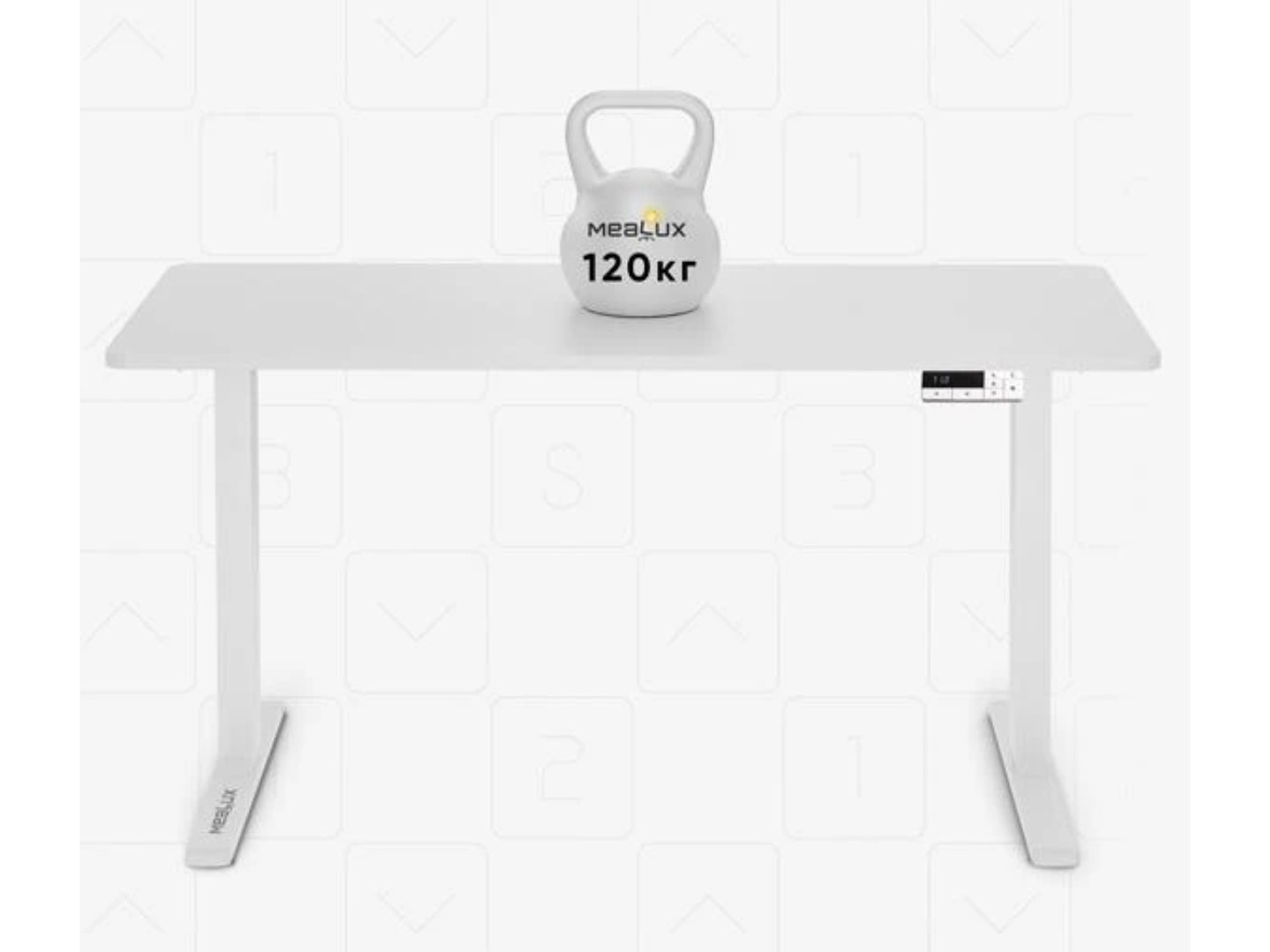 Стіл з електрорегулюванням висоти Mealux PowerDesk Duo White (EVO-242 Duo W/W) — фото 3